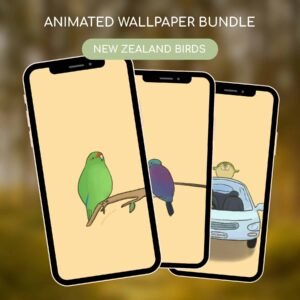 New Zealand Birds - Animated Phone Wallpaper Bundle